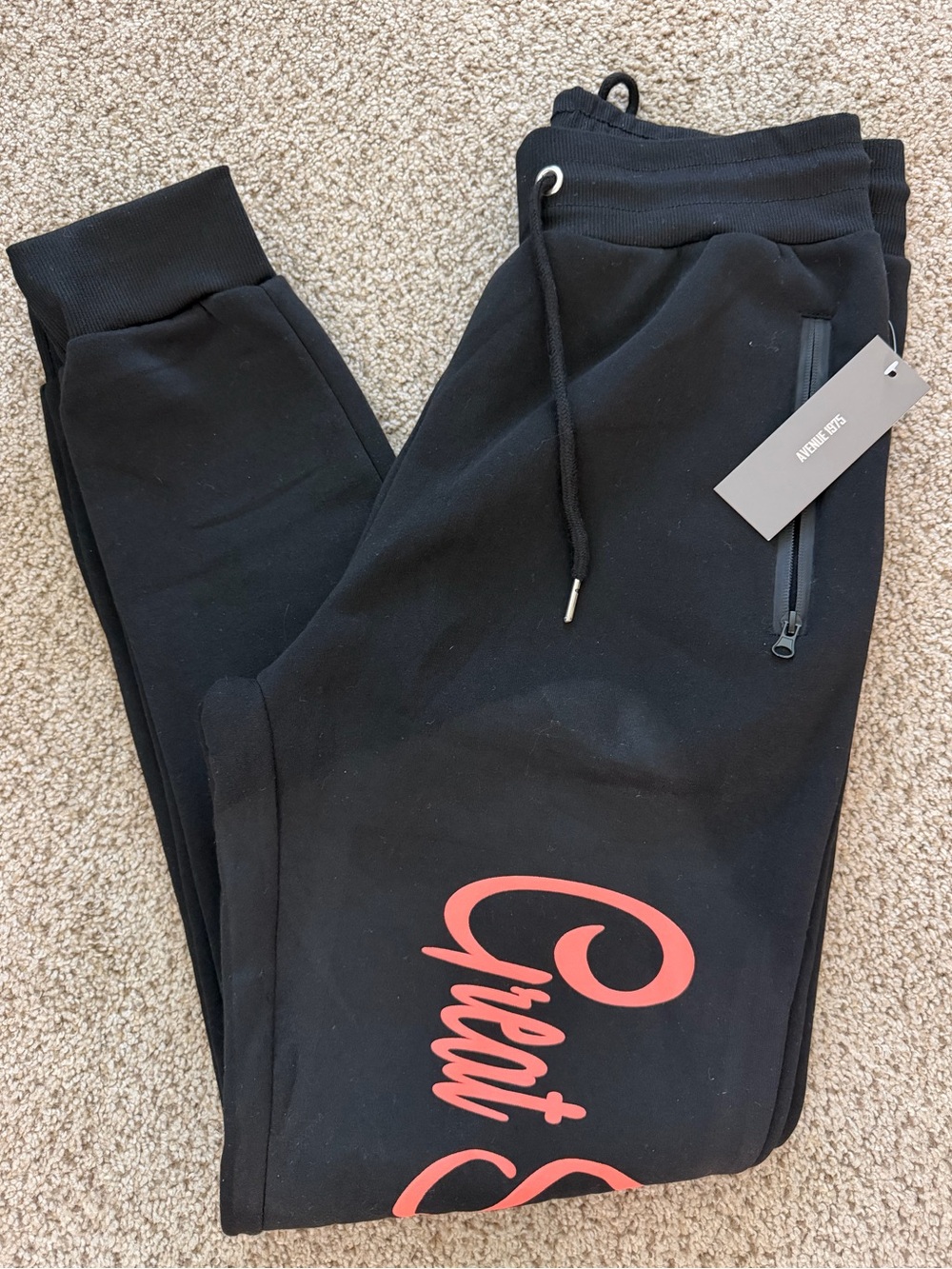 Avenue 1975 New York Black Sweatpants NEW Medium